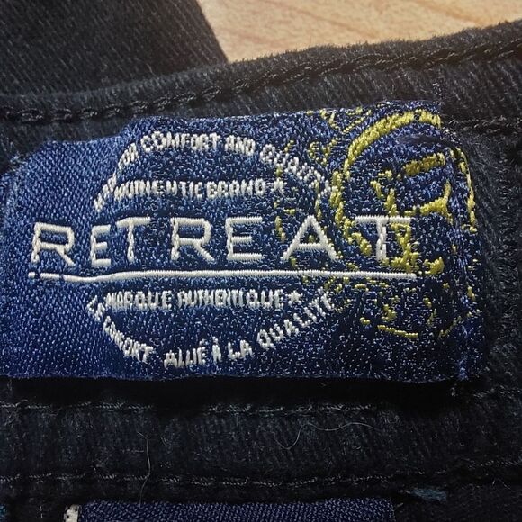 Retreat Men's Elastic Waist Drawstring Black Shorts sz 42 - Picture 8 of 11